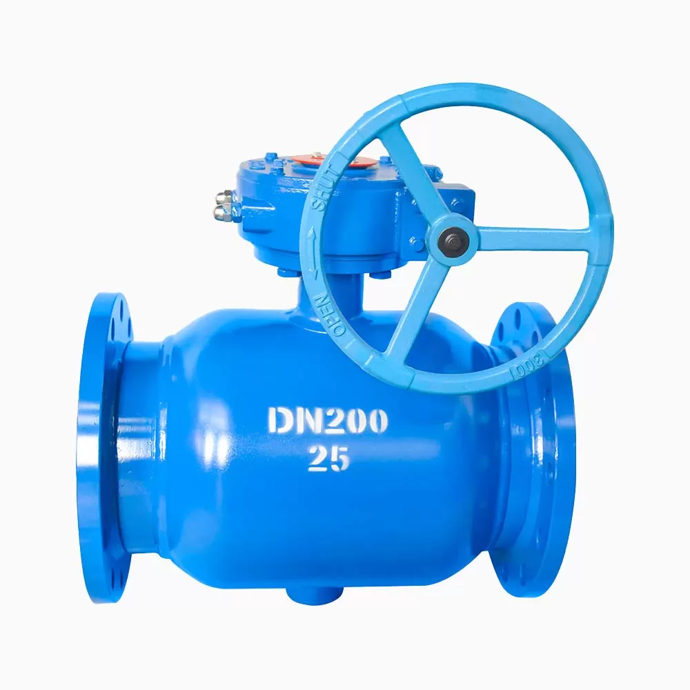 Gear Box DN200 PN25 RF Flange Fully Welded Ball Valve TIANYU VALVE